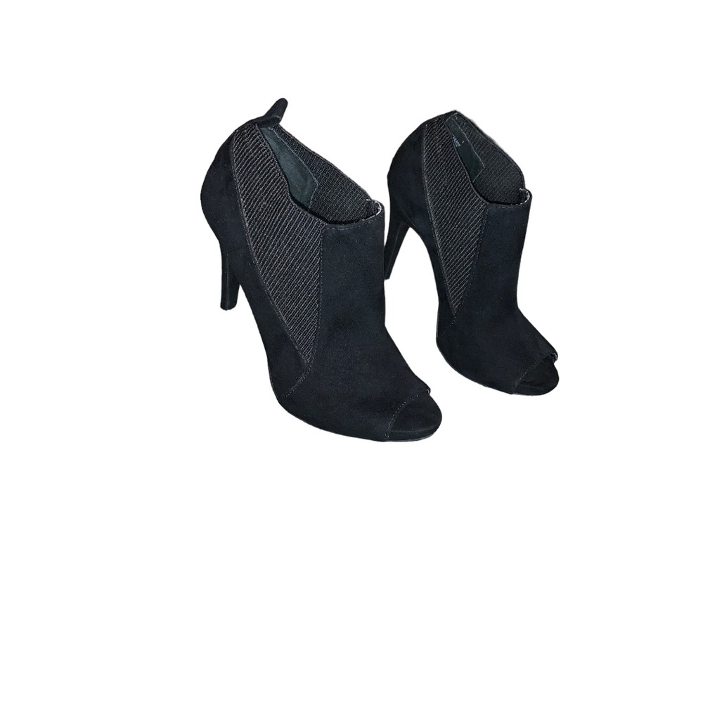 Simply Vera Vera Wang Black Suede Leather Heels, Size 7.5 M